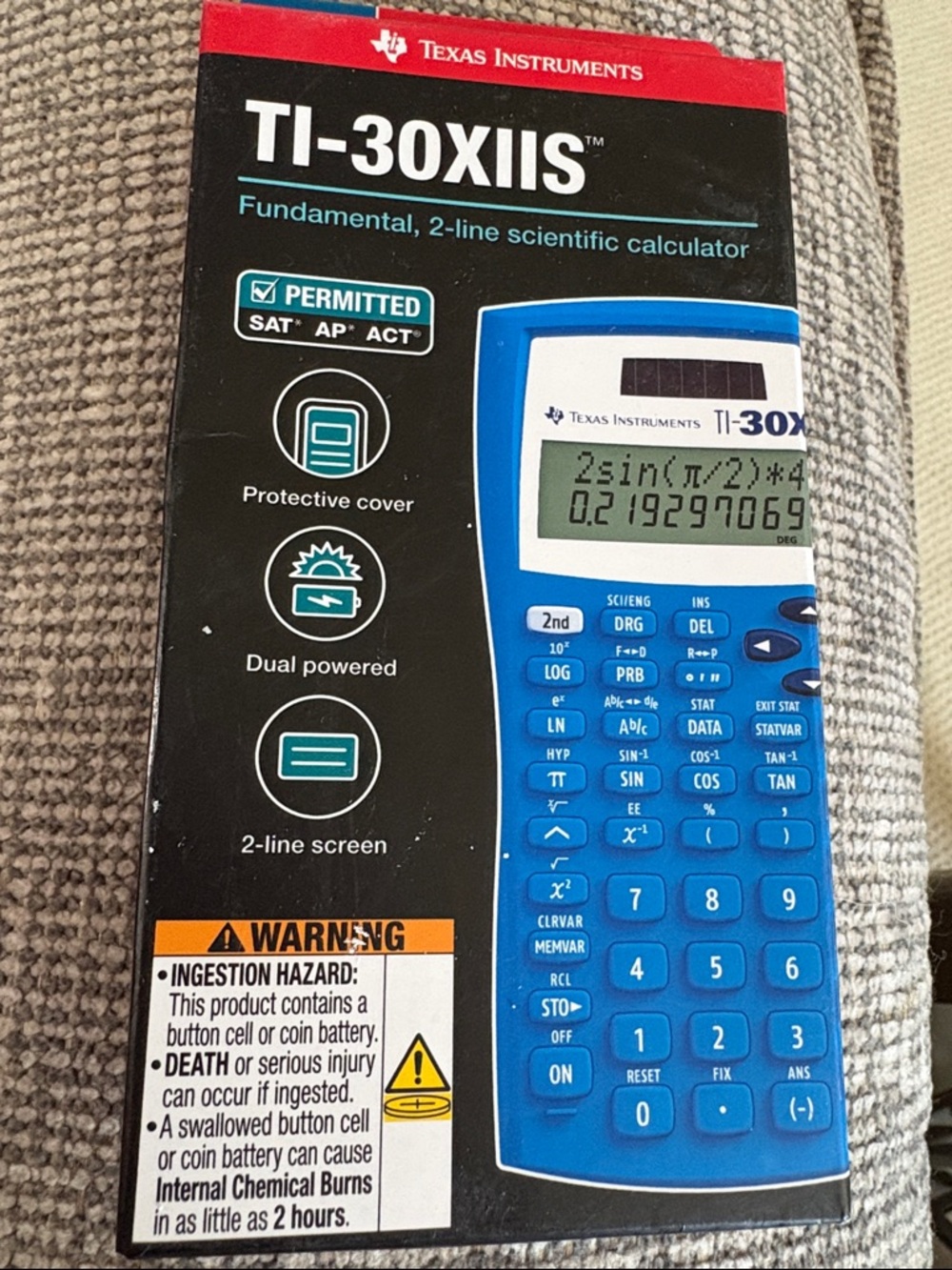 NWOT Texas Instruments Blue TI-30XIIS Scientific Calculator in Blue